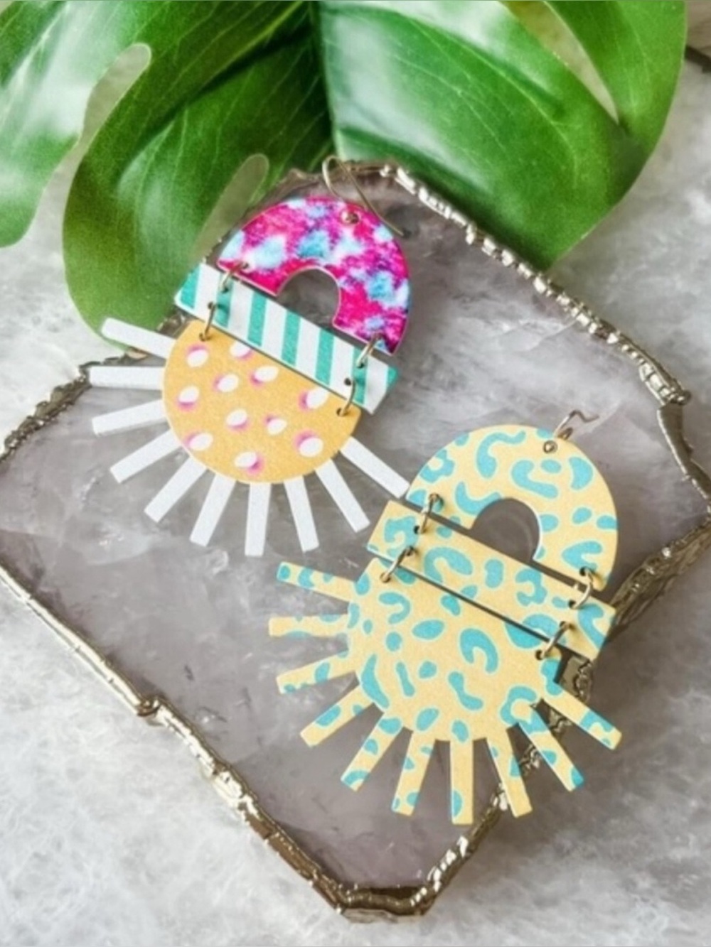 Plunder Mixed Media Gigi Earrings - Reversible